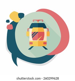 Transportation subway flat icon with long shadow,eps10
