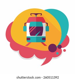 Transportation subway flat icon with long shadow,eps10