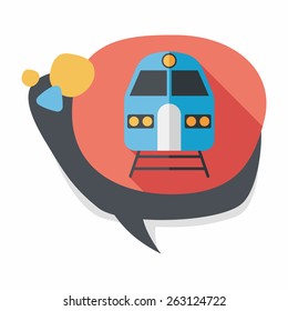 Transportation subway flat icon with long shadow,eps10