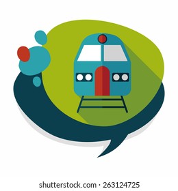 Transportation subway flat icon with long shadow,eps10
