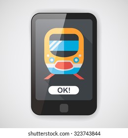 Transportation subway flat icon with long shadow,eps10