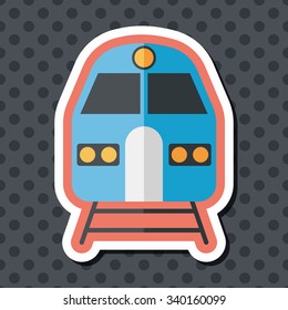 Transportation subway flat icon with long shadow,eps10