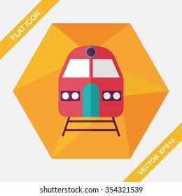 Transportation subway flat icon with long shadow,eps10