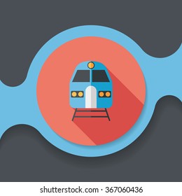 Transportation subway flat icon with long shadow,eps10