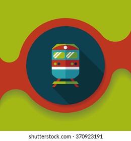 Transportation subway flat icon with long shadow,eps10
