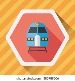 Transportation subway flat icon with long shadow,eps10