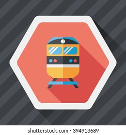 Transportation subway flat icon with long shadow,eps10