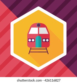 Transportation subway flat icon with long shadow,eps10