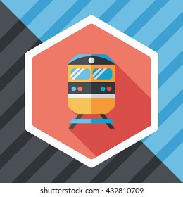Transportation subway flat icon with long shadow,eps10