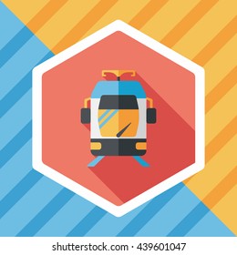 Transportation subway flat icon with long shadow,eps10