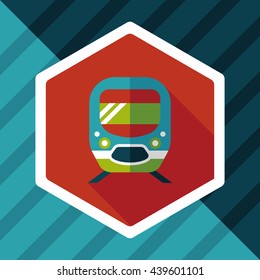 Transportation subway flat icon with long shadow,eps10