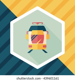Transportation subway flat icon with long shadow,eps10