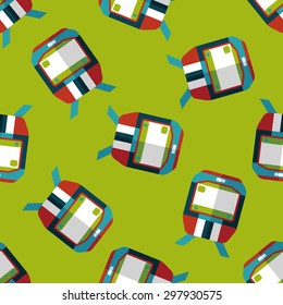 Transportation subway flat icon,eps10 seamless pattern background