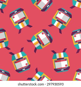 Transportation subway flat icon,eps10 seamless pattern background