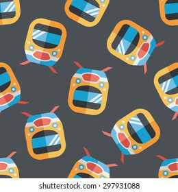 Transportation subway flat icon,eps10 seamless pattern background