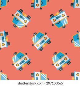 Transportation taxi flat icon,eps10 seamless pattern background