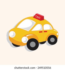 transportation taxi theme elements vector,eps