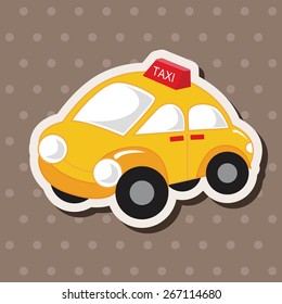 transportation taxi theme elements vector,eps