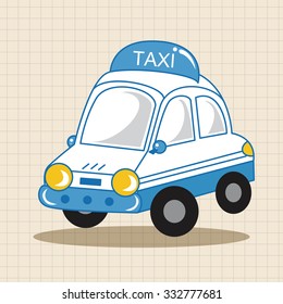 transportation taxi theme elements vector,eps