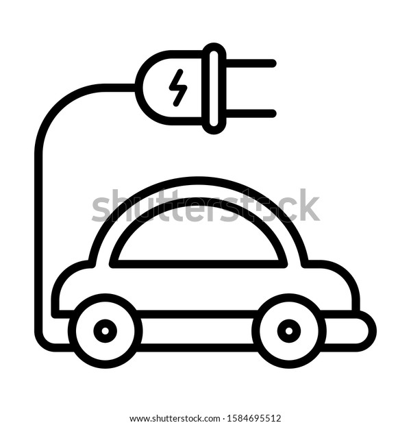 transportation\
technology electric car icon\
vector