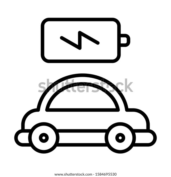 transportation\
technology electric car icon\
vector