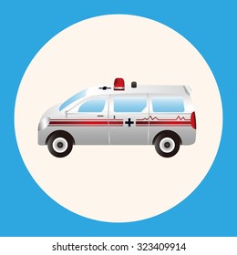 transportation theme Ambulance elements vector,eps