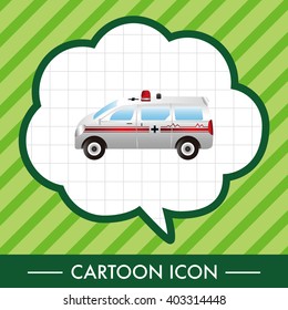 transportation theme Ambulance elements vector,eps