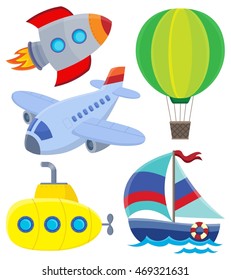 Transportation theme collection 1 - eps10 vector illustration.