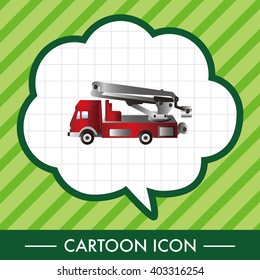 transportation theme firetruck elements vector,eps