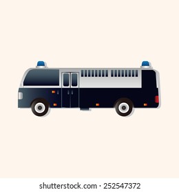 transportation theme police car elements vector,eps