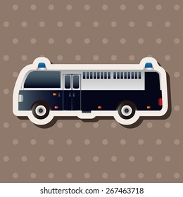 transportation theme police car elements vector,eps