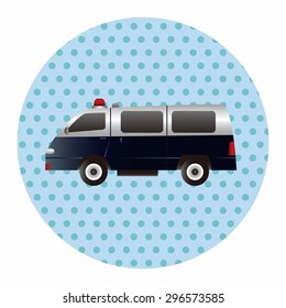 transportation theme police car elements vector,eps