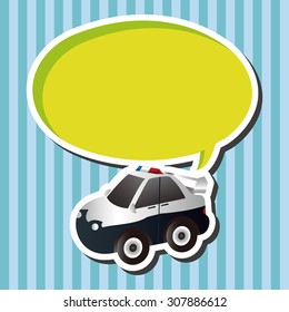 transportation theme police car elements vector,eps