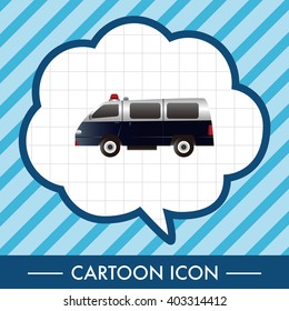 transportation theme police car elements vector,eps