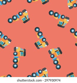 Transportation Tow Truck flat icon,eps10 seamless pattern background