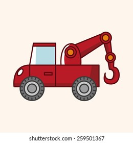 transportation tow truck theme elements