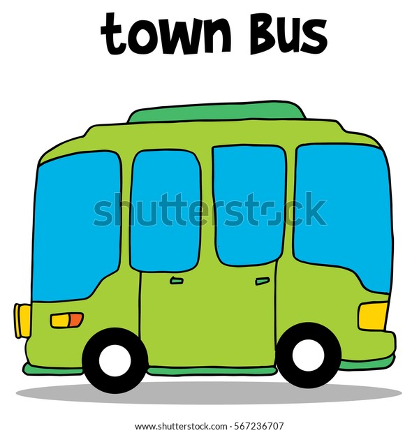 Transportation of\
town bus vector art\
illustration