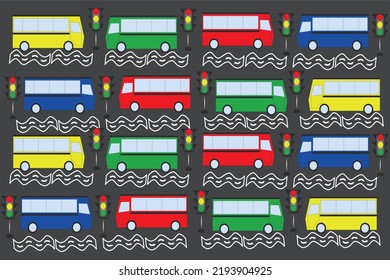 transportation and traffic light seamless pattern vector