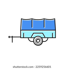 transportation trailer color icon vector. transportation trailer sign. isolated symbol illustration