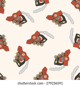transportation train , cartoon seamless pattern background