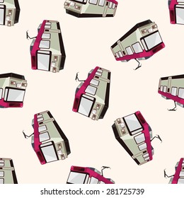 transportation train , cartoon seamless pattern background