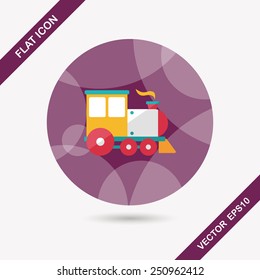 Transportation train flat icon with long shadow,eps10
