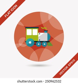 Transportation train flat icon with long shadow,eps10