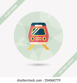 Transportation train flat icon with long shadow,eps10