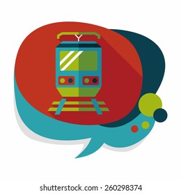 Transportation train flat icon with long shadow,eps10