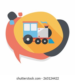Transportation train flat icon with long shadow,eps10