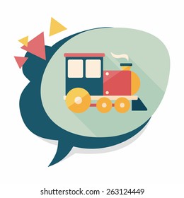 Transportation train flat icon with long shadow,eps10