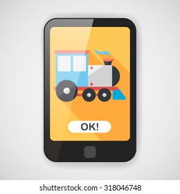 Transportation train flat icon
