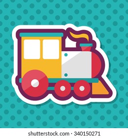 Transportation train flat icon with long shadow,eps10