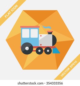 Transportation train flat icon with long shadow,eps10